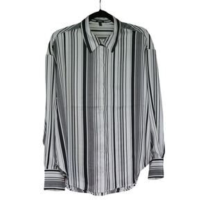 Express Boyfriend Portofino Preppy Striped Button Down Shirt